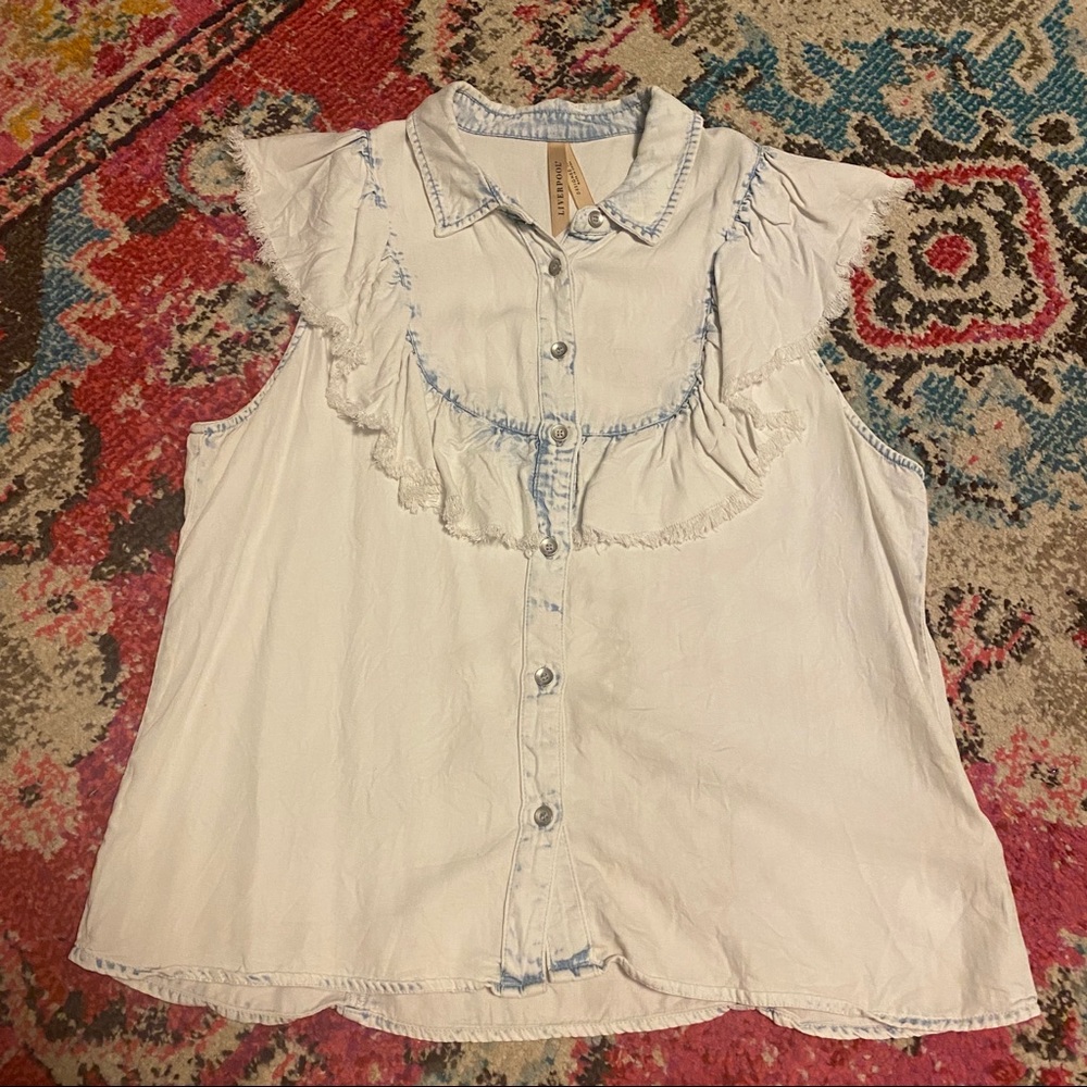 Women’s Liverpool Jean Chambray Top